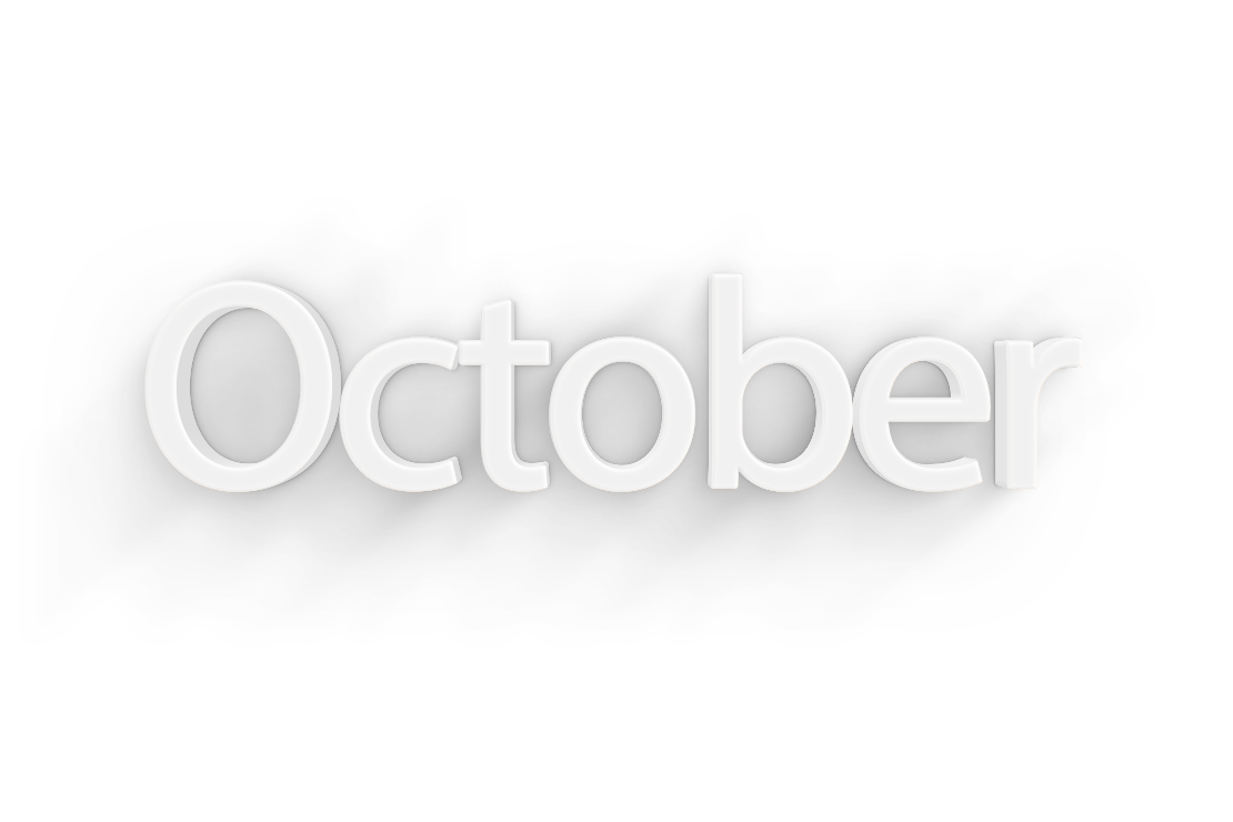 October png, word October png, October word png, October text png, October font png, word October text effects typography PNG transparent images